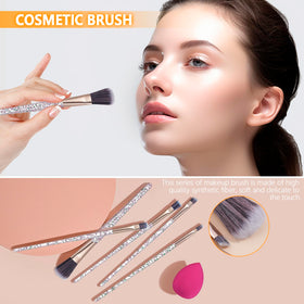 pomcral kit in use on model demonstrating easy on-the-go touch-ups
