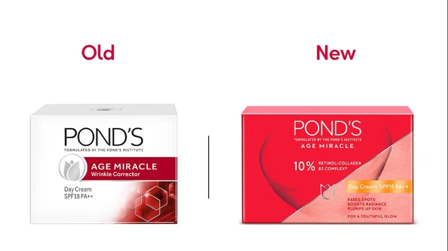 POND'S Age Miracle 50ml jar next to a coin showing size and travel-friendly benefit