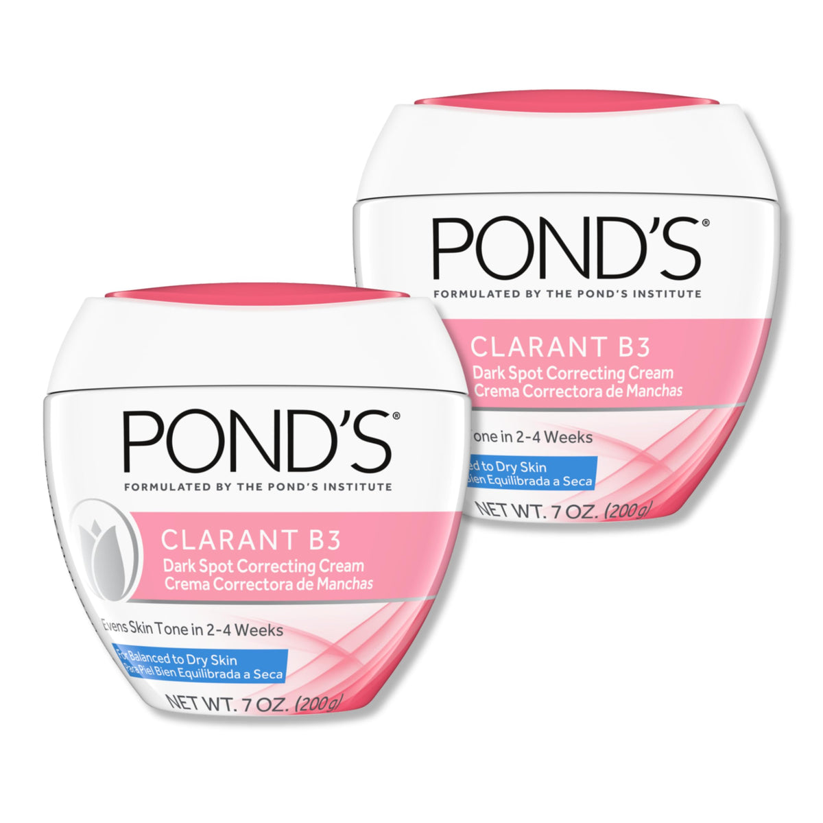 POND’S front packaging showing two 7 oz jars and clear product name for reassurance