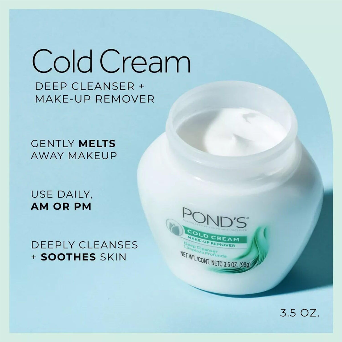 POND'S close-up swirl of cold cream highlighting silky moisturizing feel
