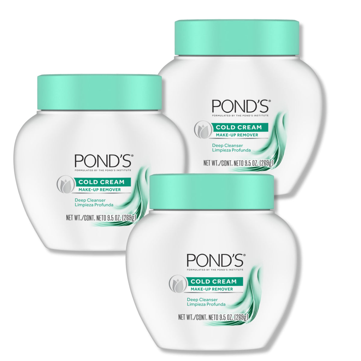 POND'S cold cream front jar showing packaging and cleansing benefit