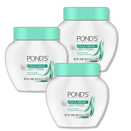 POND'S cold cream front jar showing packaging and cleansing benefit