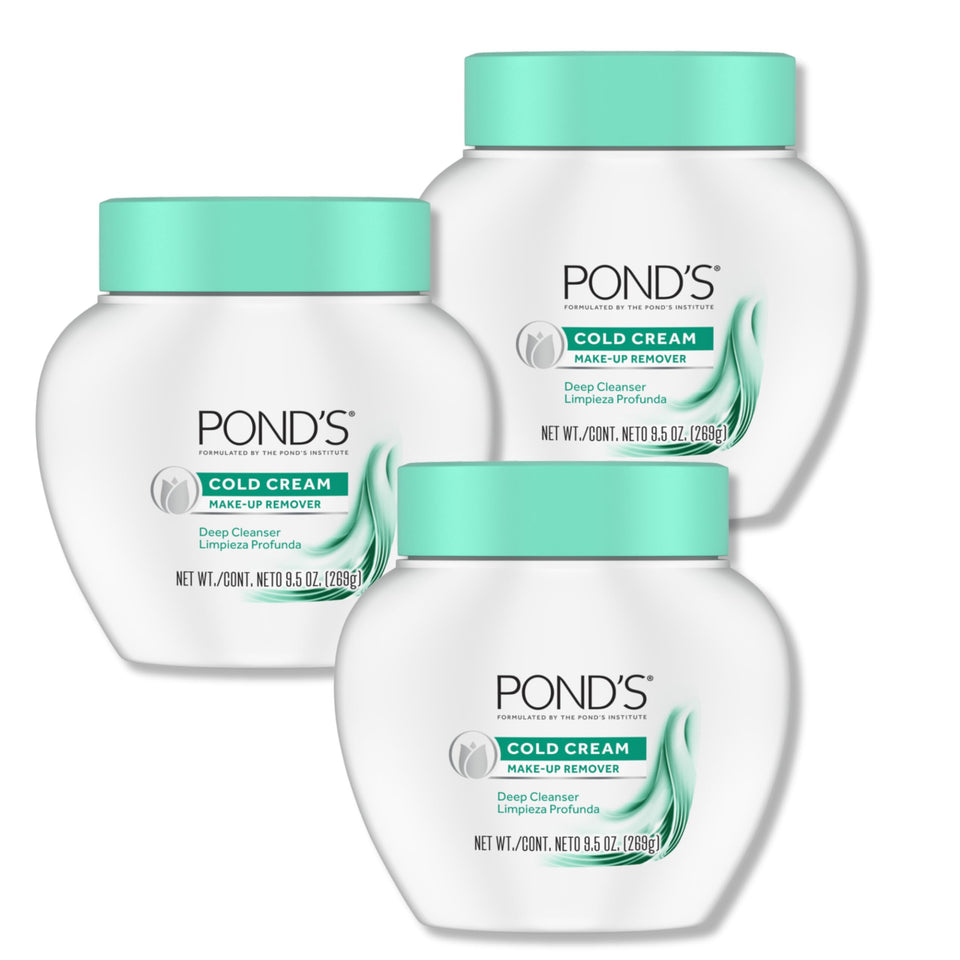 POND'S cold cream front jar showing packaging and cleansing benefit
