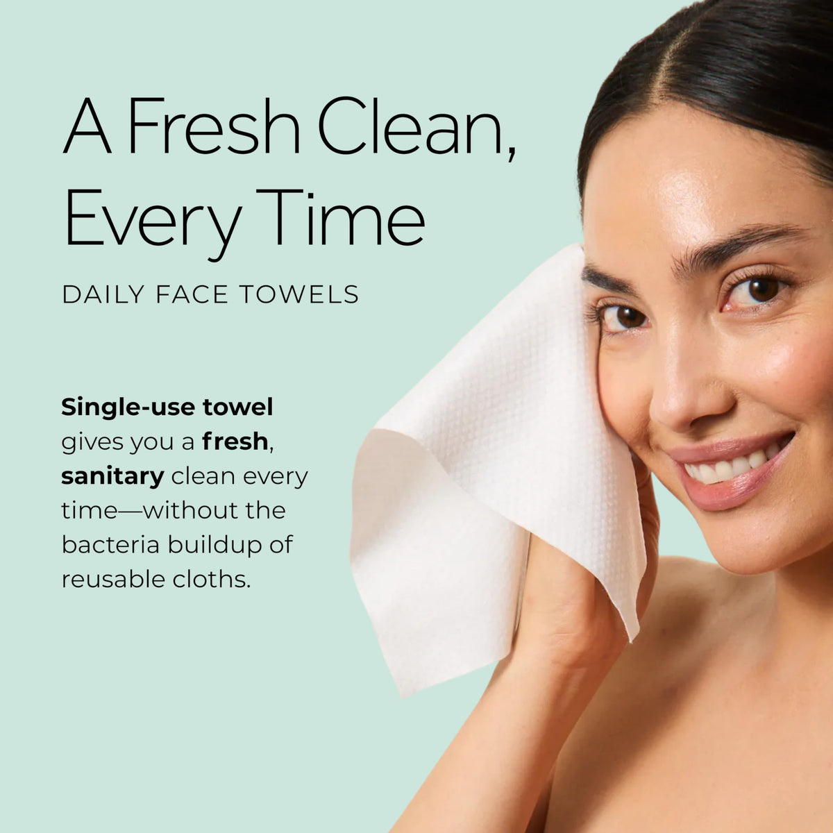 POND'S damp towel with cleanser showing deeper makeup removal benefit