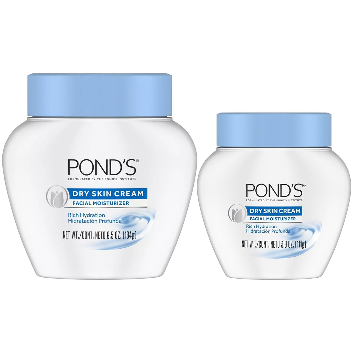 POND'S front view of both jars showing package and brand reassurance