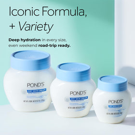 POND'S travel jar in hand, emphasizes easy on-the-go hydration