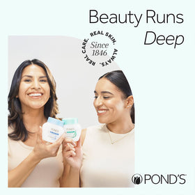 POND'S jar on nightstand indicating soothing overnight hydration routine