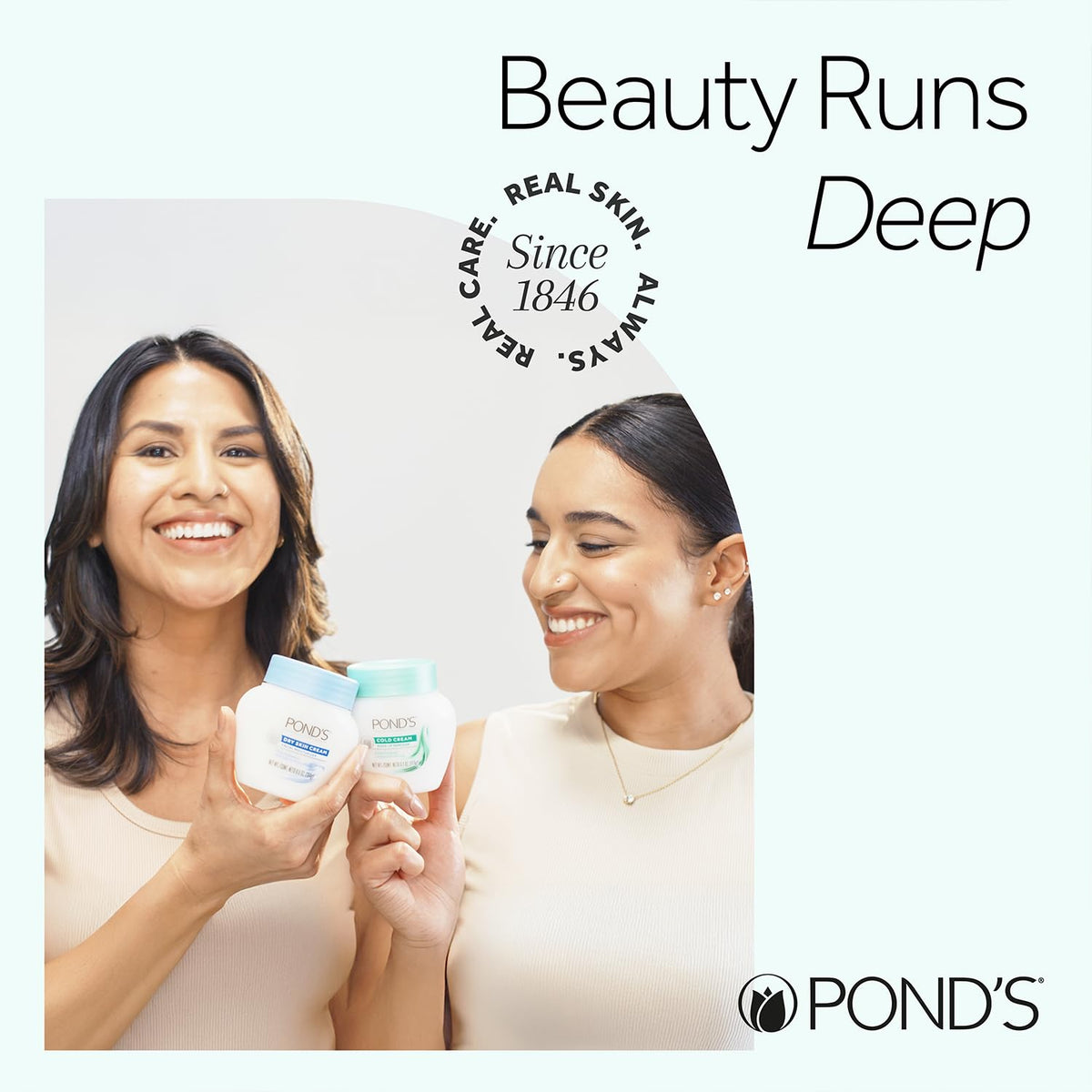 POND'S applying cream to hand demonstrating fast absorption benefit