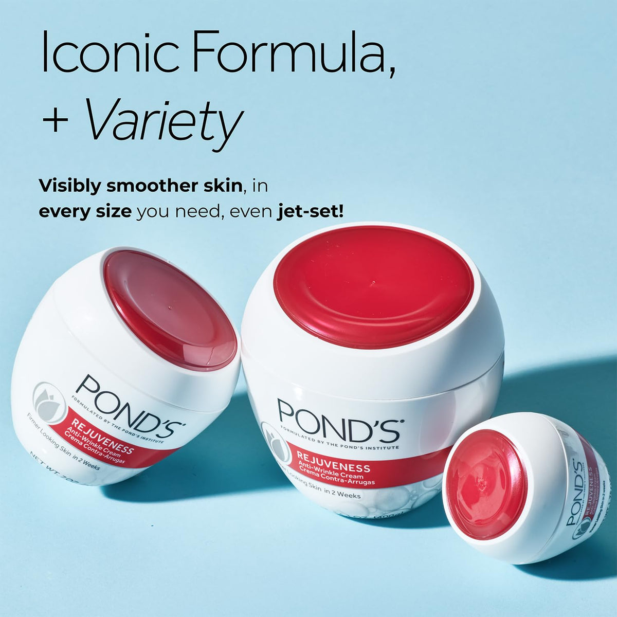 POND'S on bathroom shelf in lifestyle scene for daily routine benefit