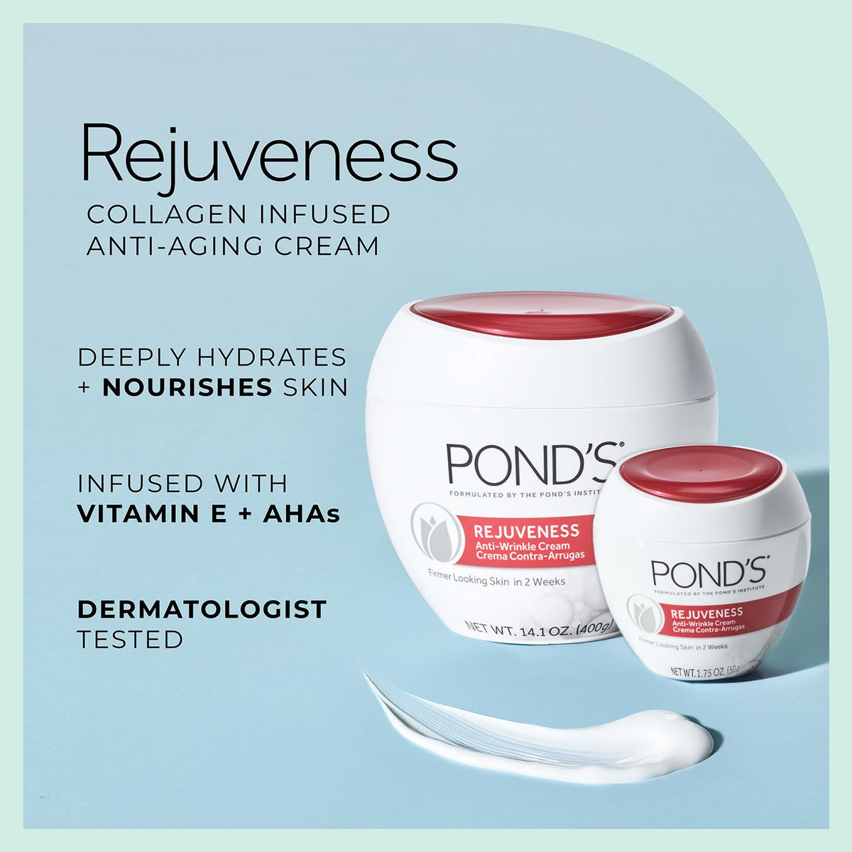 POND'S cream texture close-up highlighting smooth application benefit