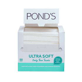 POND'S front packaging showing product name and 50-count convenience