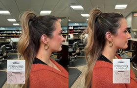 Pony Popper worn in everyday setting showing quick styling convenience benefit