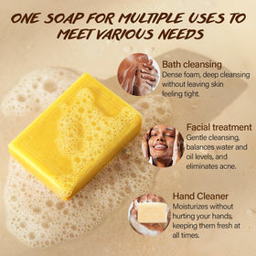POP MODERN.C hand lather scene showing rich foam and gentle cleansing benefit
