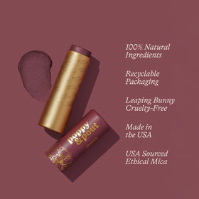 Poppy & Pout open tube close-up showing creamy texture and smooth application