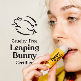 Poppy & Pout lifestyle gift box staged on table emphasizing ready-to-give recyclable packaging