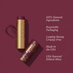 Poppy & Pout Lola cardboard tube detail highlighting eco packaging benefit