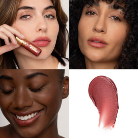 Poppy & Pout texture close-up highlighting smooth beeswax blend for soft lips