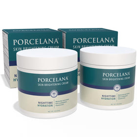 Porcelana front packaging showing product and benefits for clearer complexion