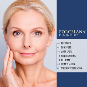 Porcelana jar displayed with vitamin A and E emphasizing antioxidant support