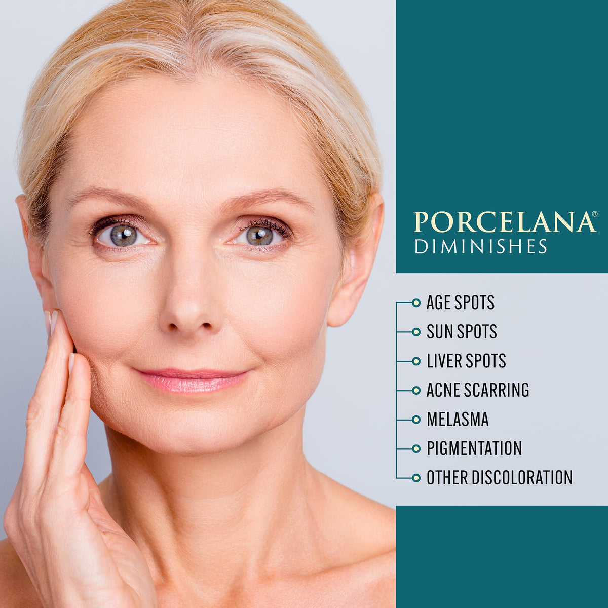Porcelana open jar top view highlighting smooth moisturizing formula