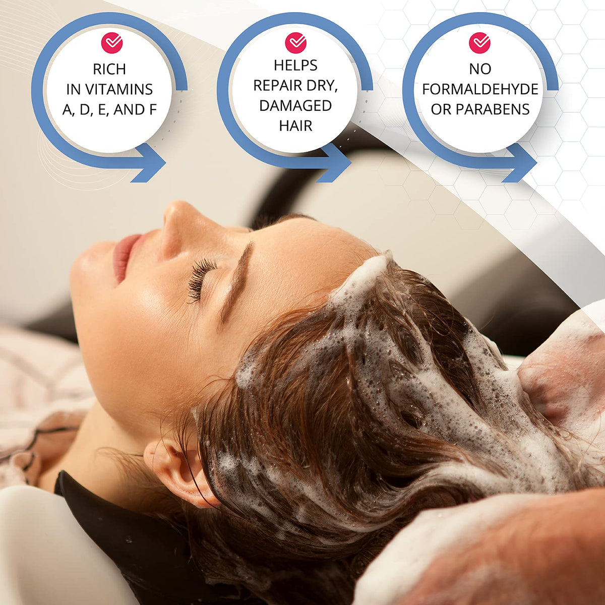 Portier in-salon styling scene showing professional smooth results