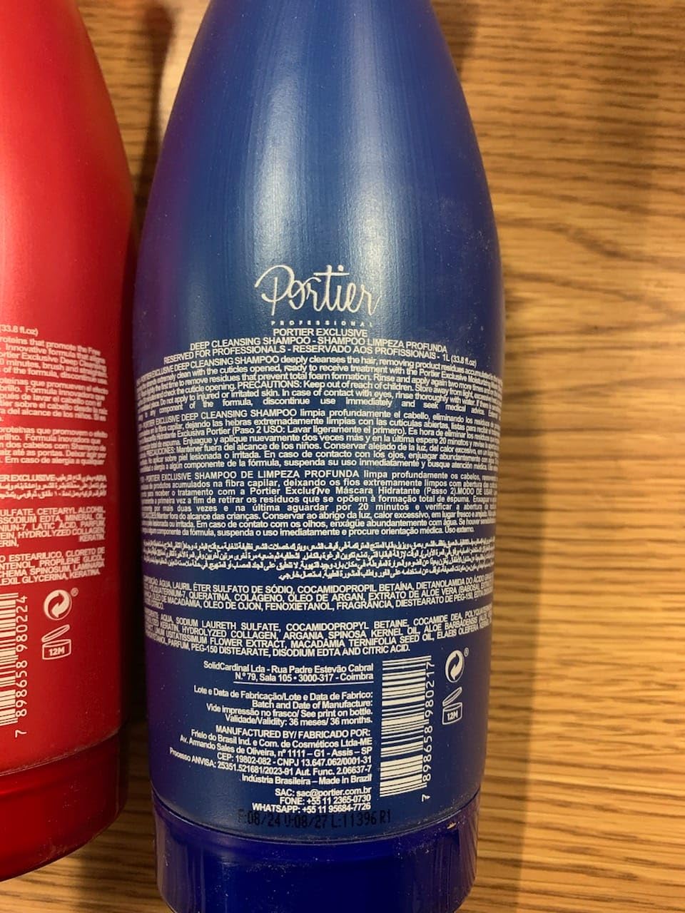 Portier keratin mask texture showing creamy formula for repair