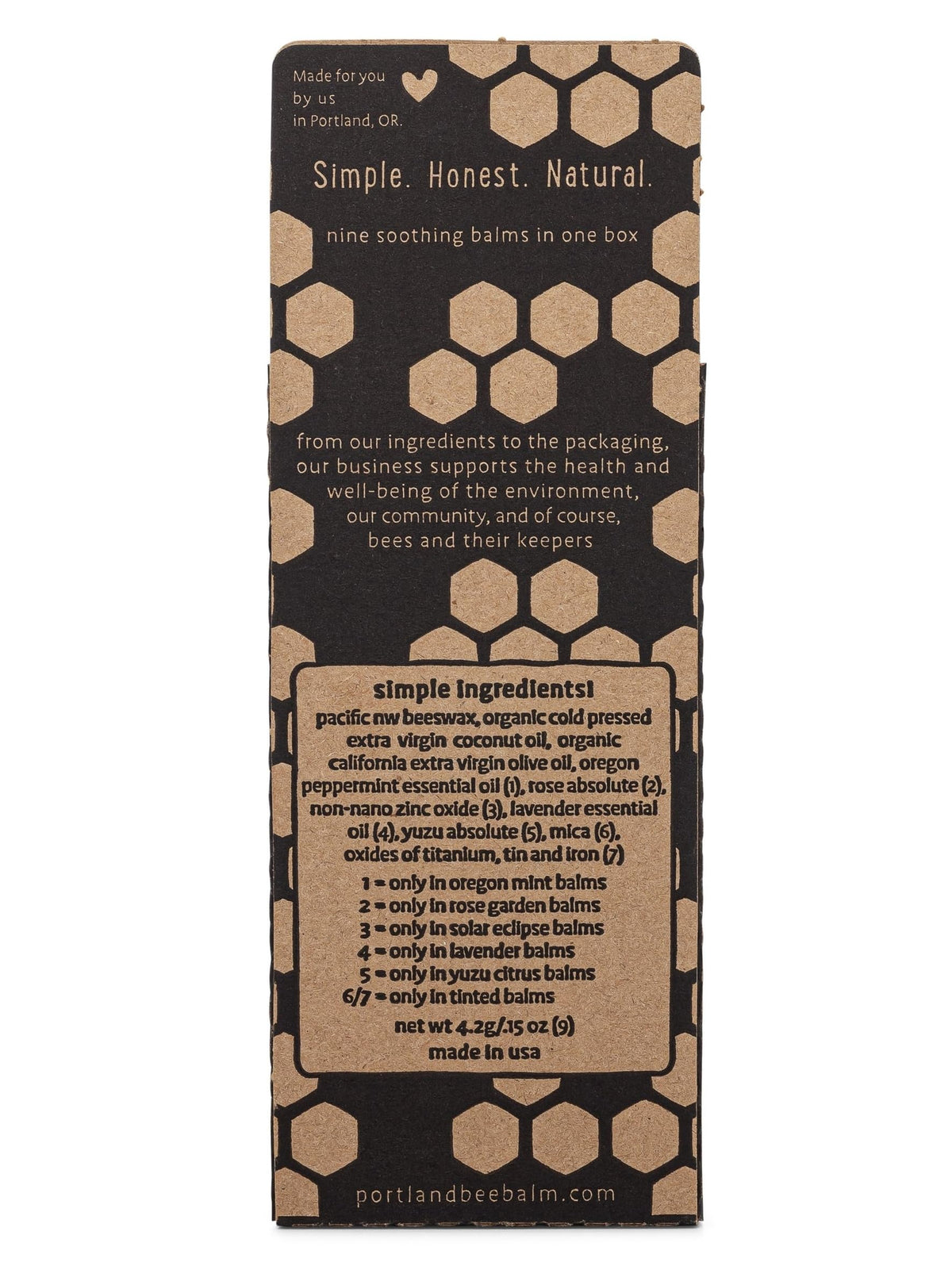 Portland Bee Balm open tube texture highlighting smooth beeswax finish