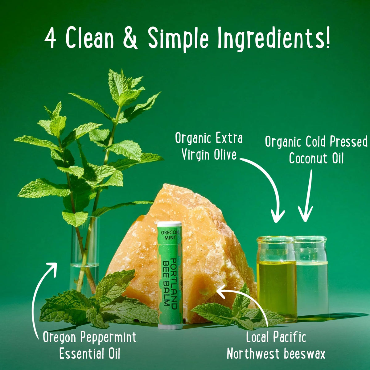 Portland Bee Balm texture close-up highlighting smooth beeswax and moisturizing feel
