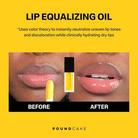 POUND CAKE texture swipe on skin revealing glossy, non-sticky finish and smooth feel