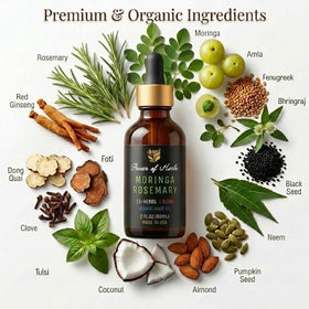 Power of Herbs droplet on fingers showing smooth quick-absorb benefit