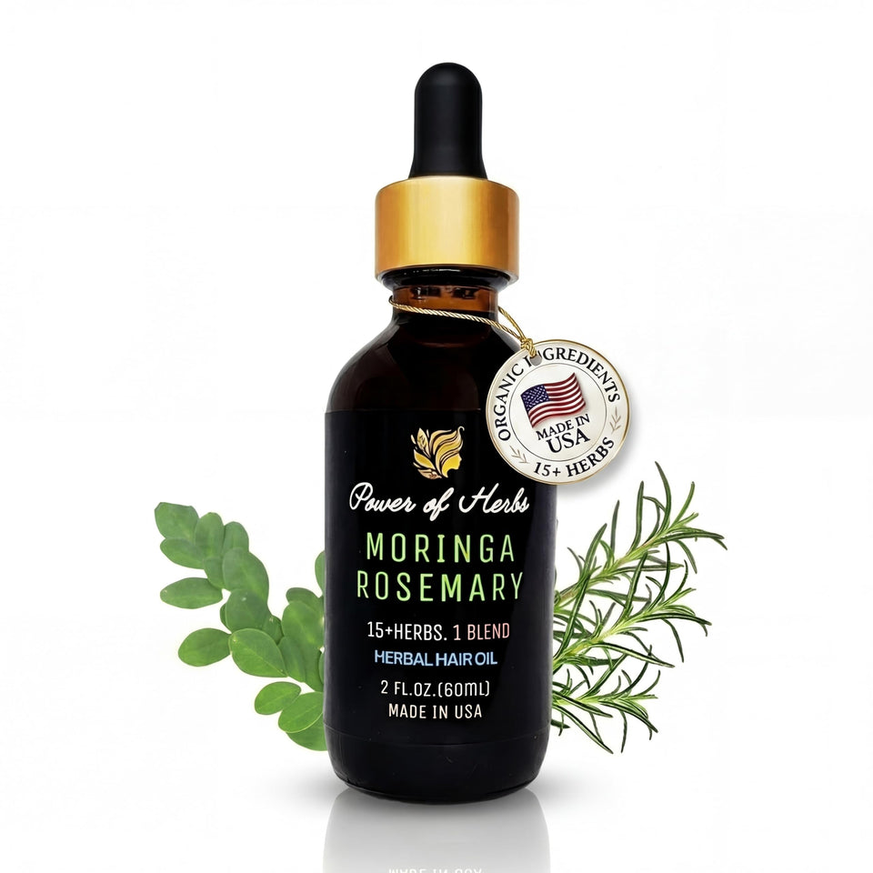 Power of Herbs front bottle showing label and benefits