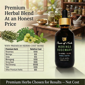 Power of Herbs pump dispensing the right amount for scalp care