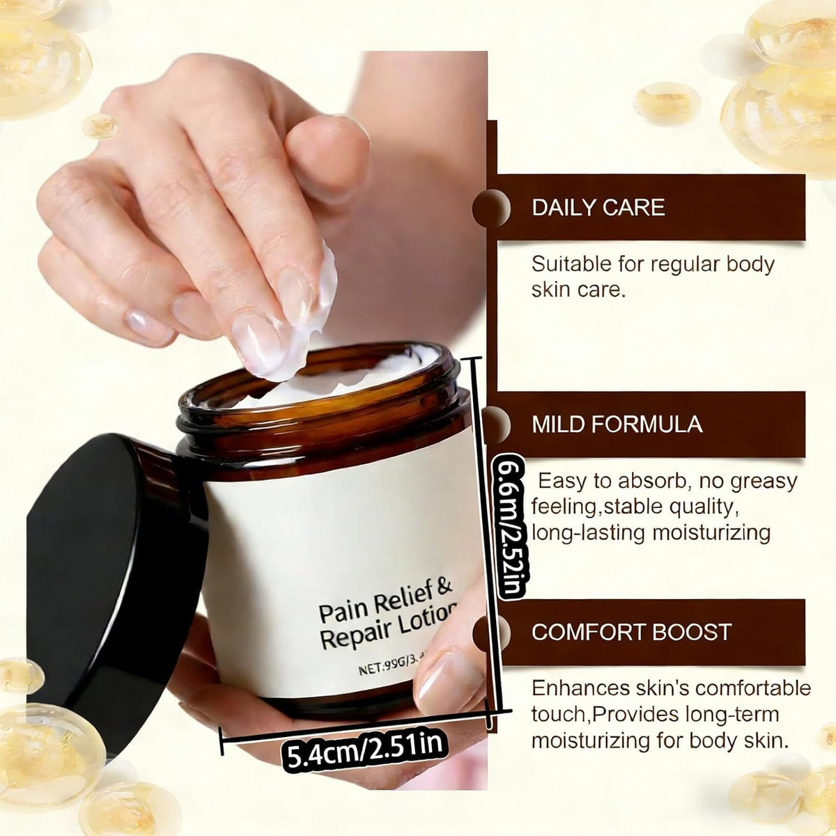 POYICGS applied to knee demonstrating targeted daily nourishment
