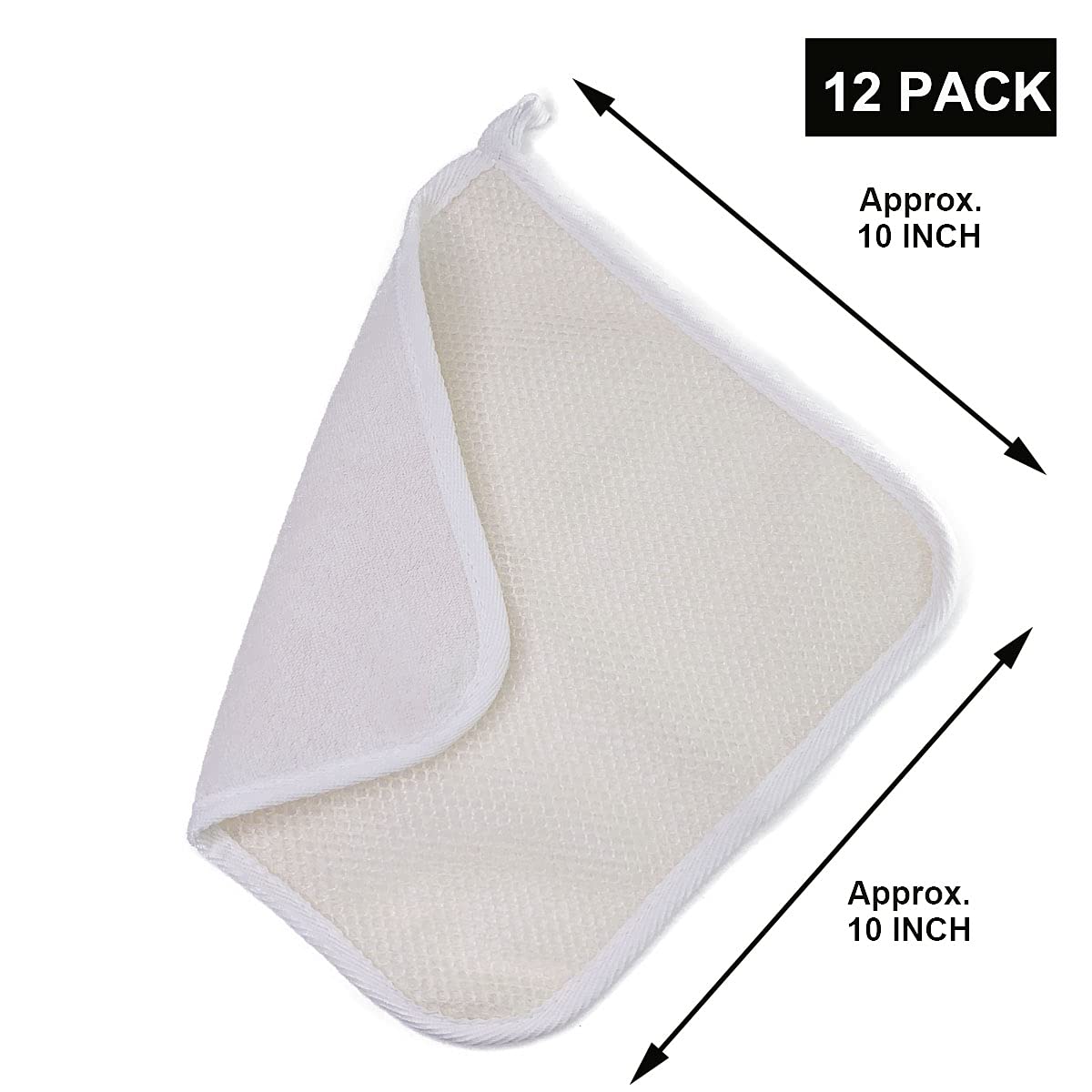 PPHAO BASIC double-sided washcloth folded to show both textures