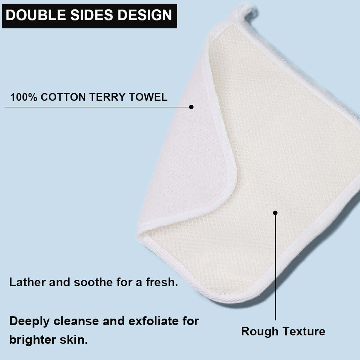 PPHAO BASIC cloth in use cleansing face with rich foam benefit