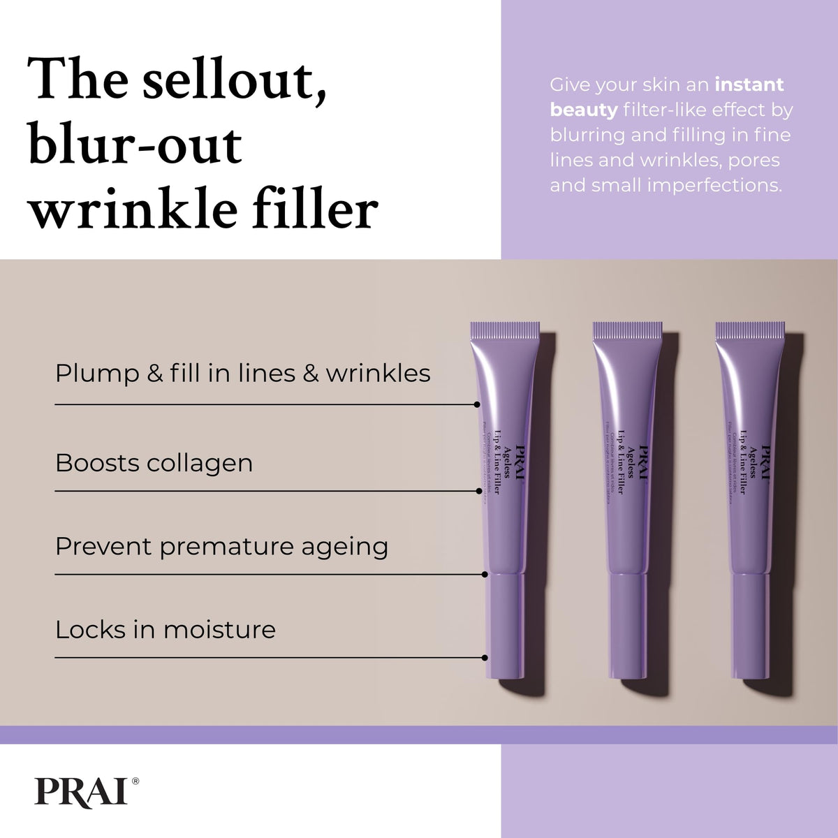 PRAI dropper close-up dispensing serum for precise targeted application benefit