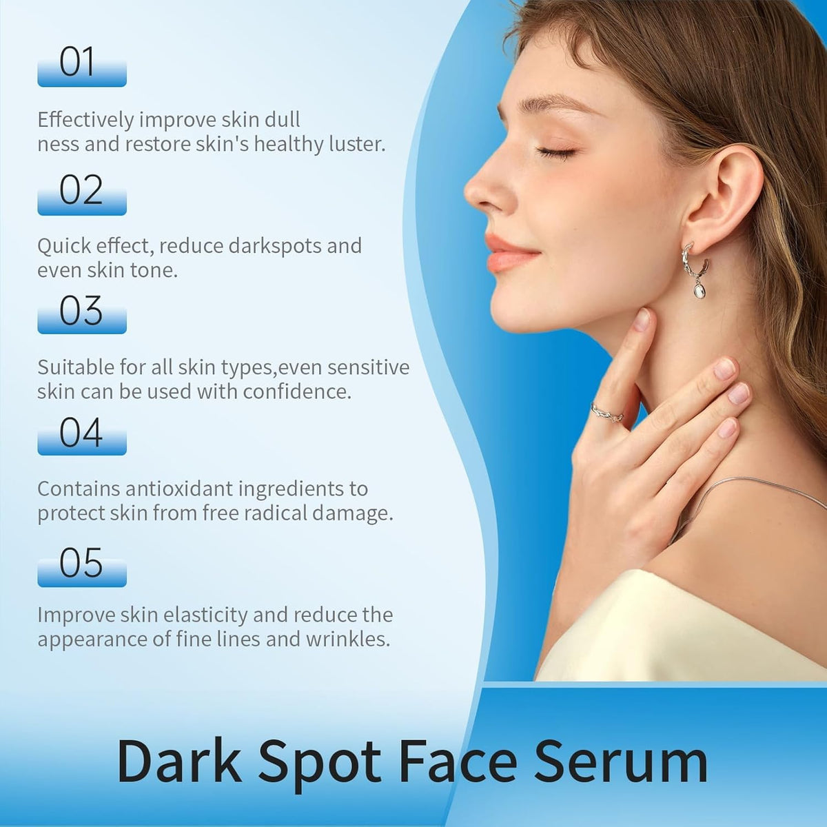 Praiveue being used on neck and underarm illustrating full-body versatility and confidence