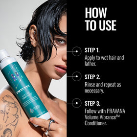 PRAVANA rich foam lather on hand showing gentle cleansing benefit