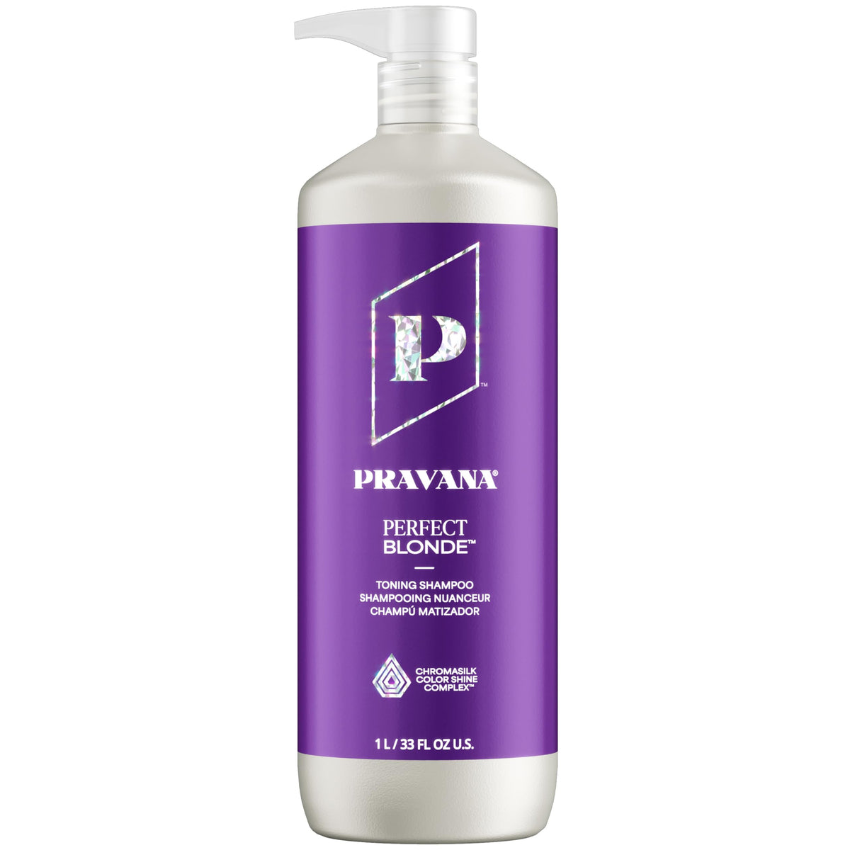 Pravana front bottle showing label and volume, conveys salon-grade toning