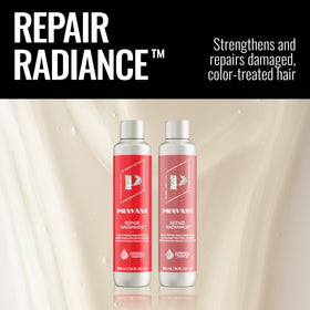 Pravana-treated hair showing enhanced color and glossy shine after use