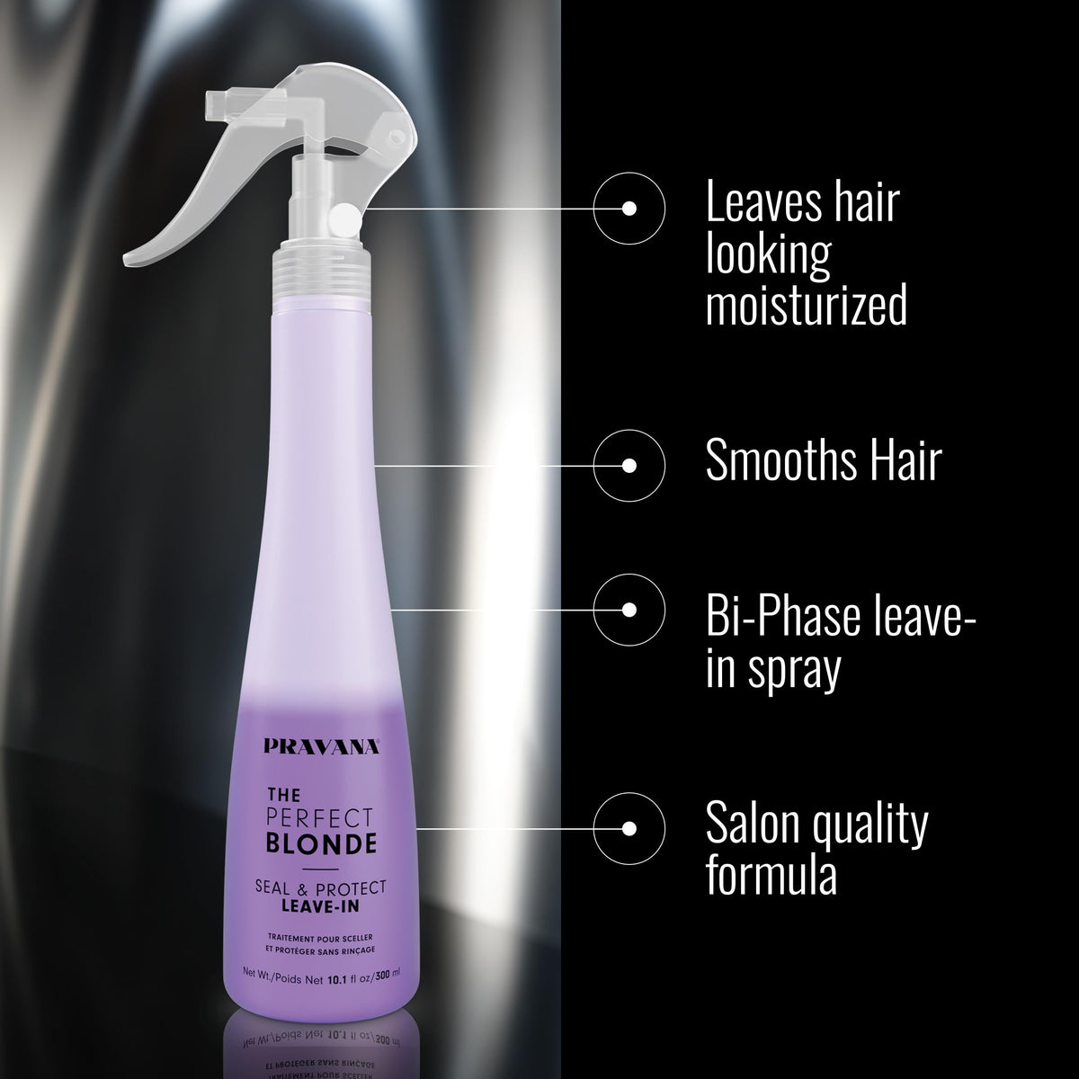 PRAVANA leave-in texture on hand showing lightweight blend for easy absorption