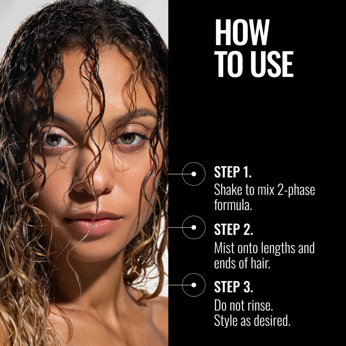 PRAVANA droplets on hair texture highlighting lightweight hydration and slip
