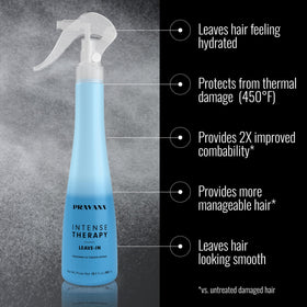 PRAVANA two-phase mist closeup showing separated layers and effective blend
