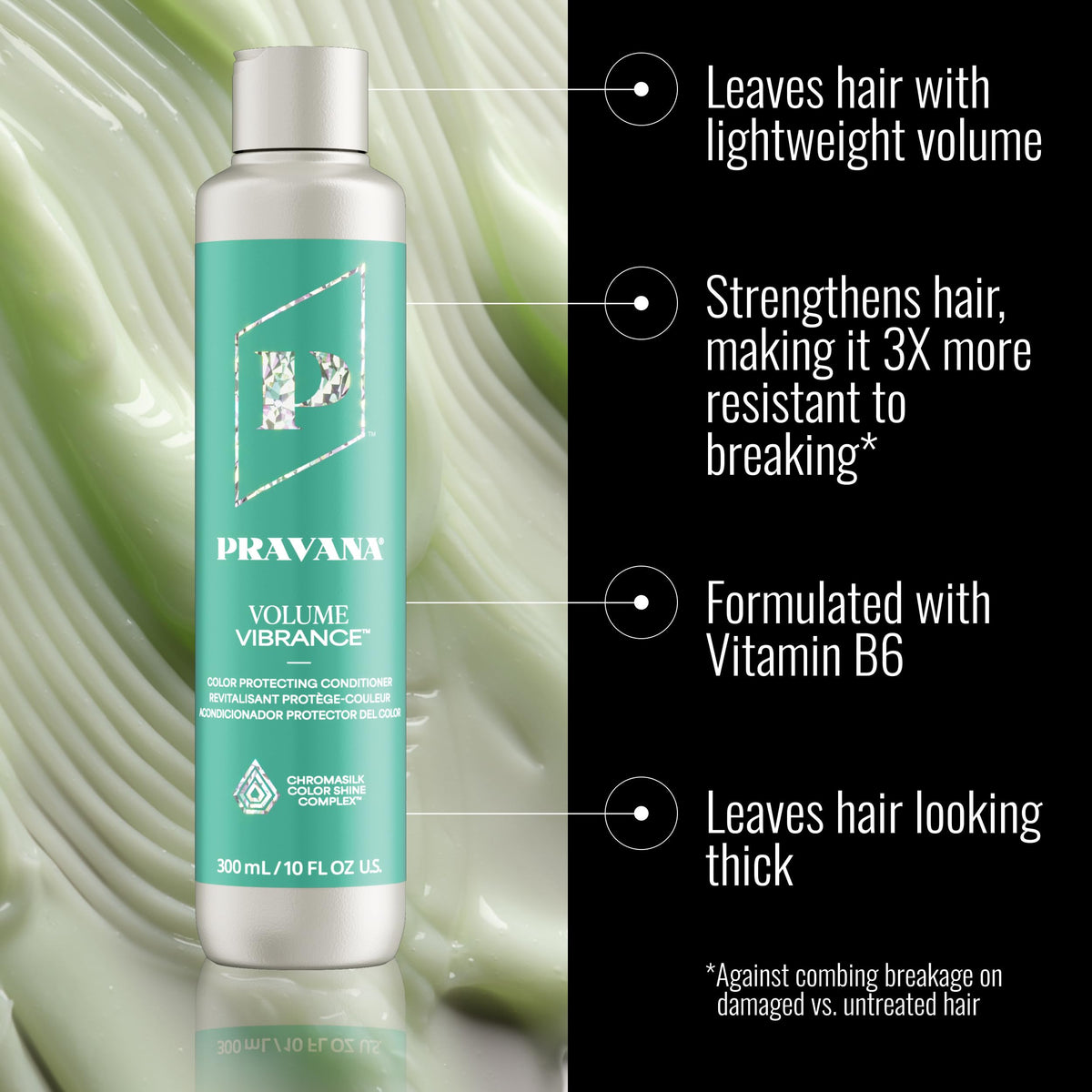 Pravana back label close-up highlighting ingredients and recycled-bottle details