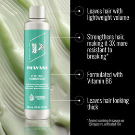 Pravana back label close-up highlighting ingredients and recycled-bottle details