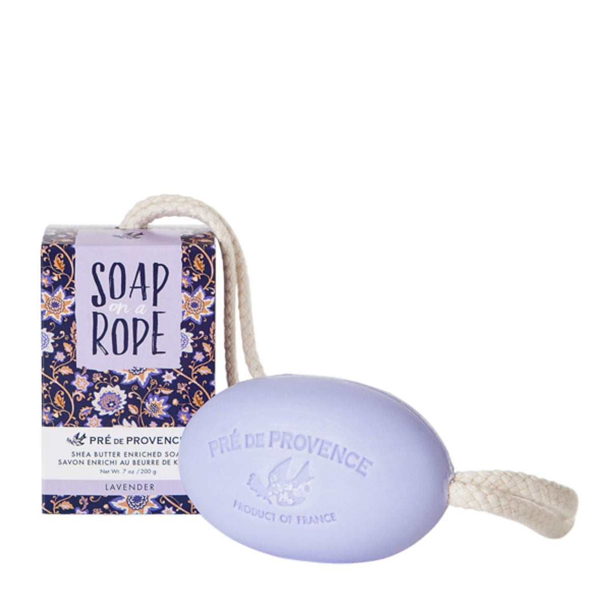 Pre de Provence front packaging showing lavender bar and branding for premium gift