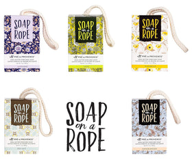 Pre de Provence rope detail and knot showing durable loop for easy hanging
