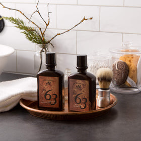 Pre de Provence close-up of label displaying No.63 fragrance and ingredient clarity benefit