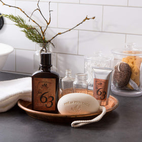 Pre de Provence gel in a shower lifestyle scene showing refreshed grooming and confidence benefit
