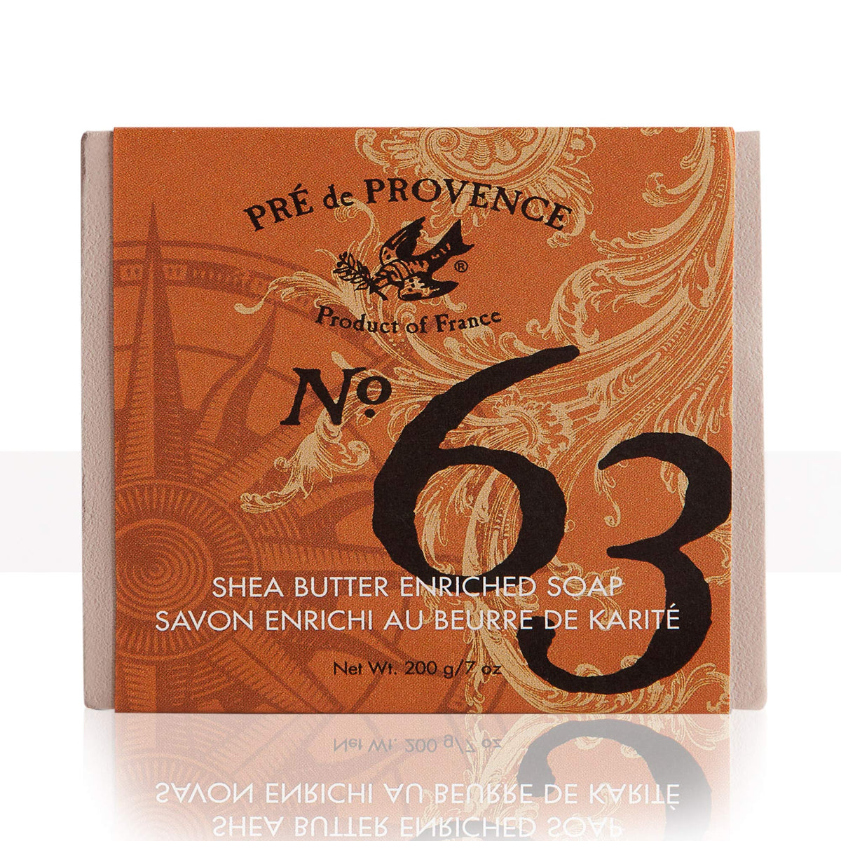 Pre de Provence soap cube front packaging showing fragrance and premium design benefit
